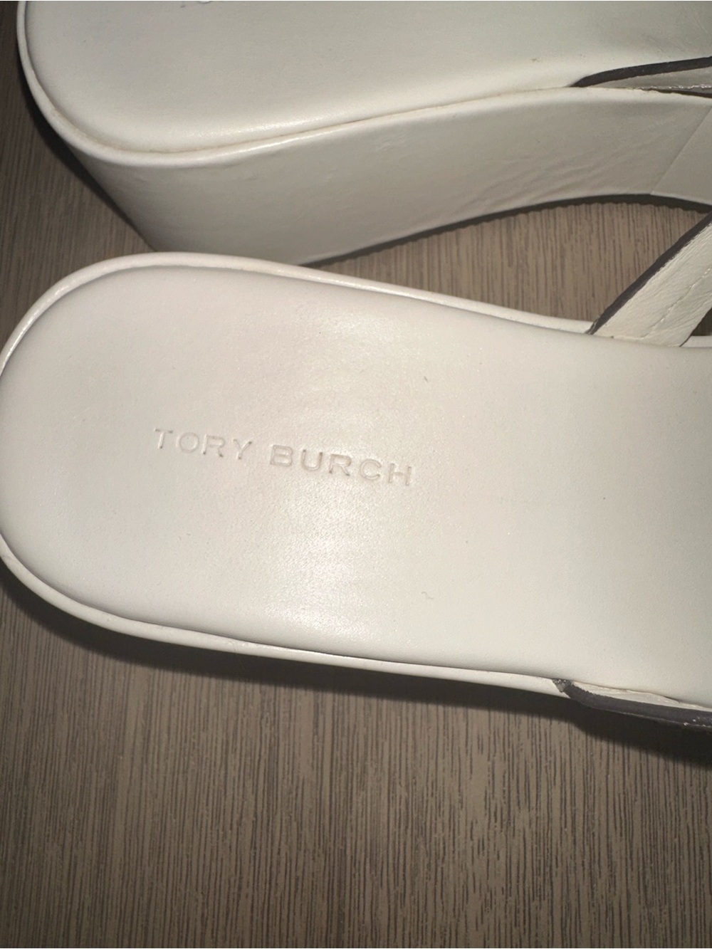 Tory Burch White Miller Wedge Sandals - Picture 6 of 14